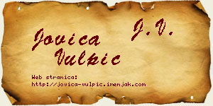 Jovica Vulpić vizit kartica